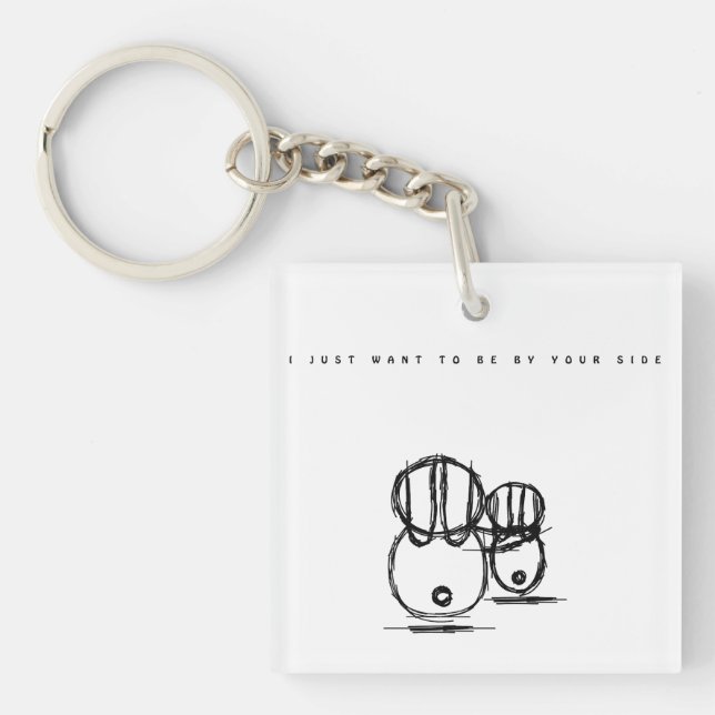 Valentine Keychain | Vill bara vara vid din sida (Framsidan)