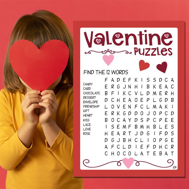 Valentine Kids Puzzles aktivitet Kort (Skapare uppladdad)