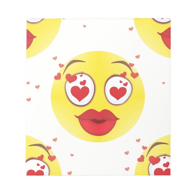 Valentine kiss Emoji Anteckningsblock (Framsida)