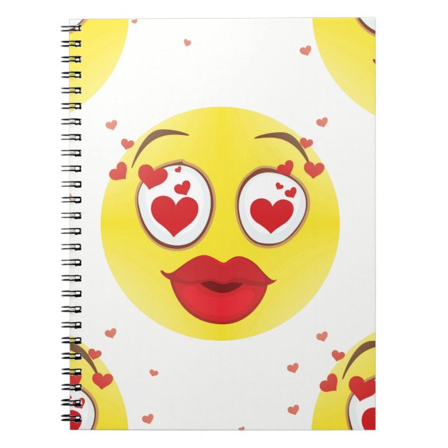 Valentine kiss Emoji Anteckningsbok (Framsidan)