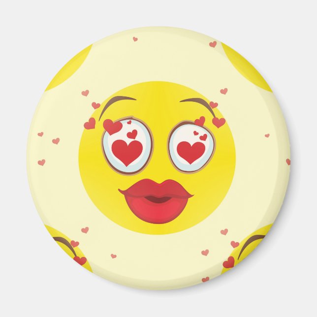 Valentine kiss Emoji Magnet (Framsidan)
