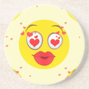 Valentine kiss Emoji Underlägg