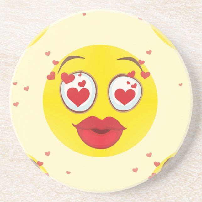 Valentine kiss Emoji Underlägg (Framsidan)