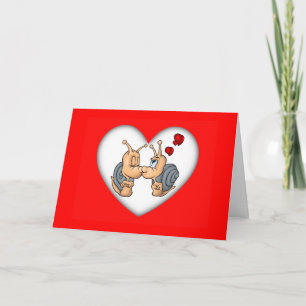 Valentine Kiss-hälsningskort Helgkort