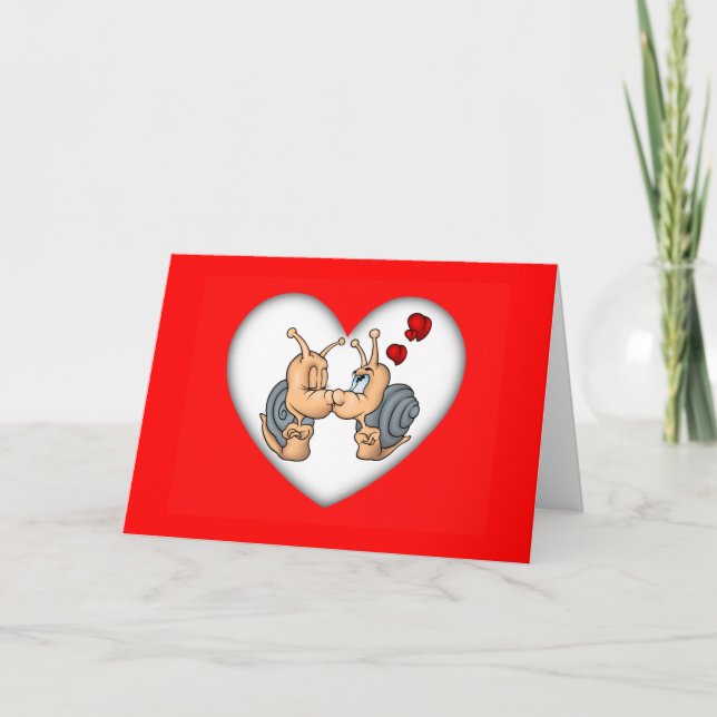 Valentine Kiss-hälsningskort Helgkort (Framsida)