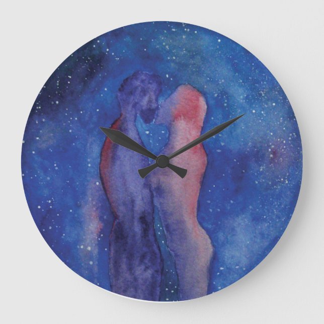 Valentine Kiss PARC Round (Large Wall Clock) Stor Klocka (Framsida)