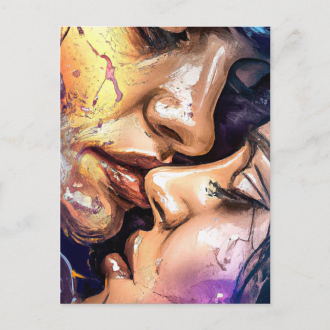 Valentine Kiss vykort (Framsida)