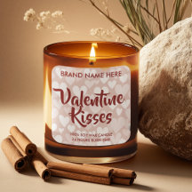 Valentine Kisses Anpassade Rosa Ljus Etiketter