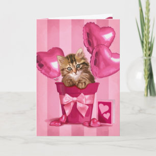 Valentine Kitten Helgkort