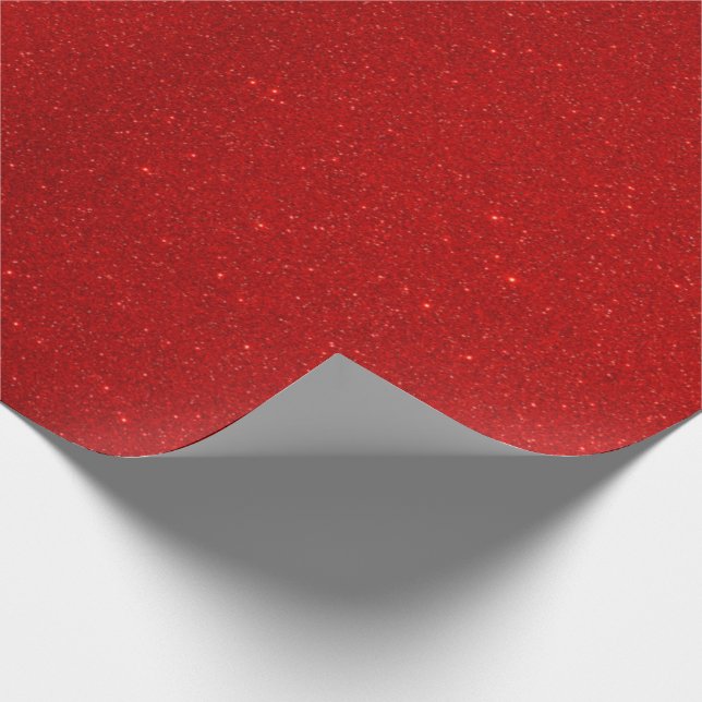 Valentine Kollektion Enkel Röd Glitter Presentpapper (Hörn)