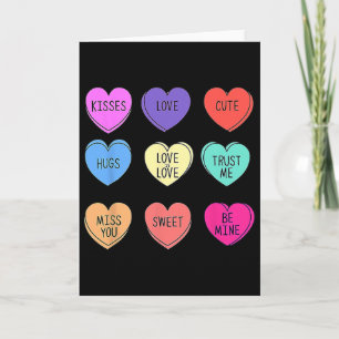 Valentine Konversationshjärtan Godis Glad Valentin Kort