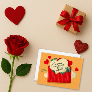 Valentine-kuvert med pekfingrar helg vykort