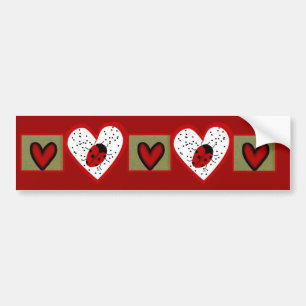 Valentine Ladybug Bildekal