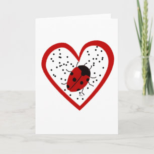 Valentine Ladybug Helgkort