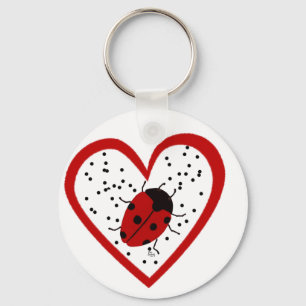 Valentine Ladybug Nyckelring