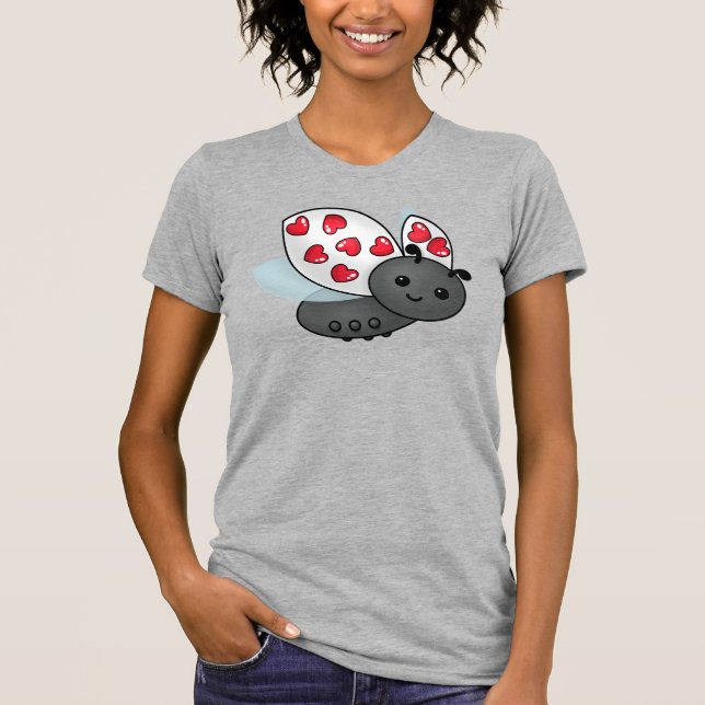 Valentine Ladybug T Shirt (Framsida)