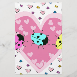 VALENTINE LADYBUGS BREVPAPPER