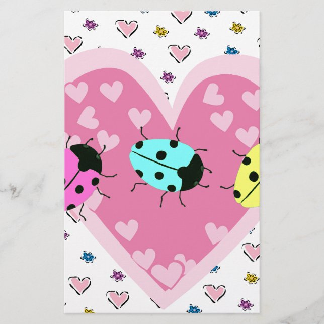 VALENTINE LADYBUGS BREVPAPPER (Framsida)