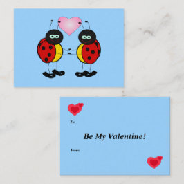 Valentine Ladybugs i Kärlek Mini Kids Cards Anteckningskort
