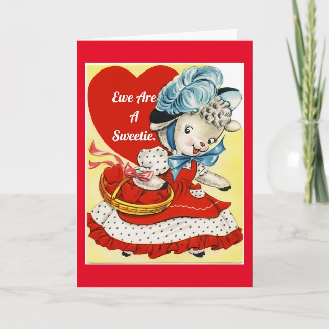 Valentine Lamb-mappat Helgdag-kort Helgkort (Framsida)