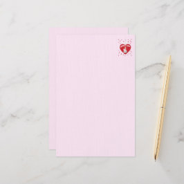 Valentine Lamb's Kärlek Stationery Brevpapper