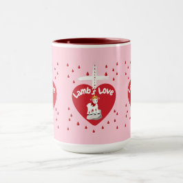 Valentine Lamb's Kärlek Two Tone Mugg