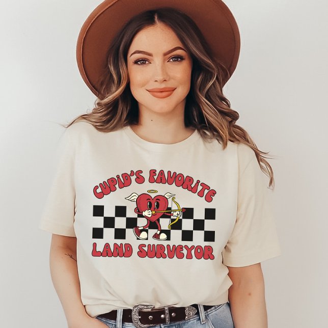 Valentine Land Surveyor Cartography Valentines day T Shirt (Skapare uppladdad)