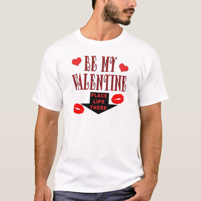 Valentine Läppar Tee Shirt (Framsida)