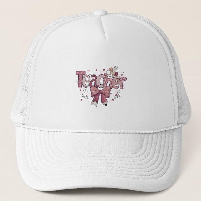 Valentine Lärare Baseball & Trucker Hatt – Coquett Keps (Framsida)
