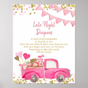 Valentine Lastbil, raring Late Night Diaper Poster