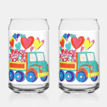 Valentine Lastbil Soda Glass