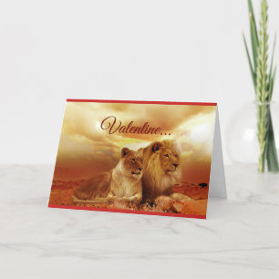Valentine Lejonpar Helgkort