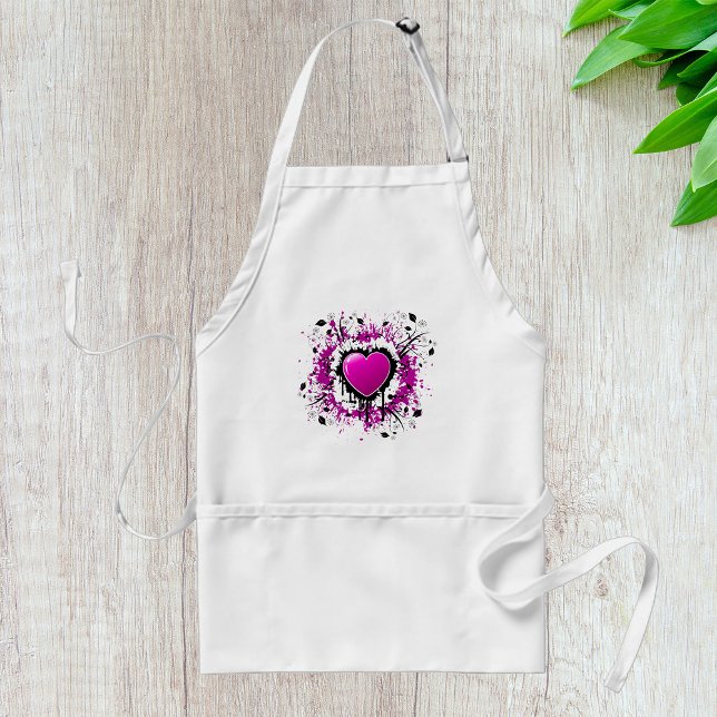 Valentine Lila Heart Förkläde (Skapare uppladdad)