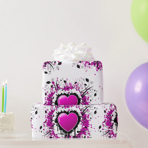 Valentine Lila Heart Presentpapper