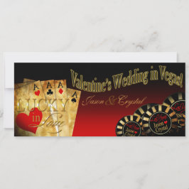 Valentine LINEN Las Vegas Deluxe Jason Crystal Red Julkort