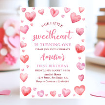 Valentine Little Baby 1st Birthday