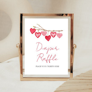 Valentine Little Baby Diaper Raffle Poster