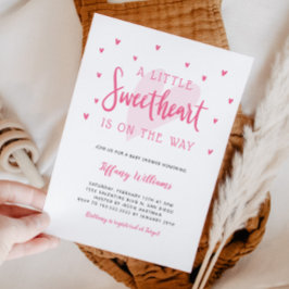 Valentine Little Baby Shower Inbjudningar