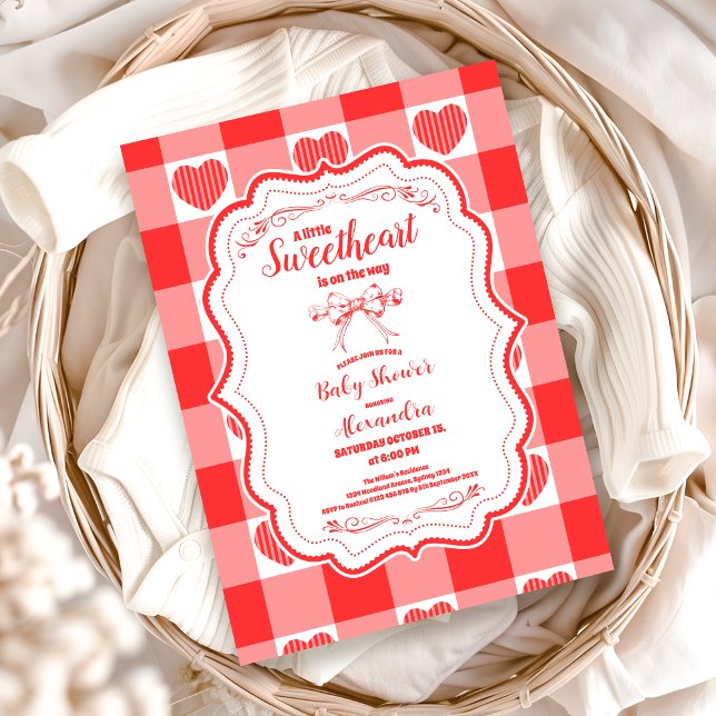 Valentine Little Baby Shower Inbjudningar (Skapare uppladdad)