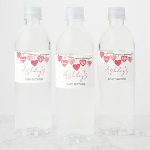 Valentine Little Baby Shower Vattenflaskor Etikett