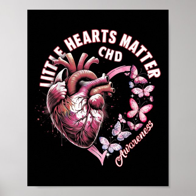 Valentine Little Heart Chd Awareness Heart Poster (Framsidan)