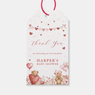 Valentine Little Sweetheart Baby Shower Fördelning Presentetikett