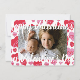 Valentine Little Sweethearts Rosa Red XOXO Hearts Anteckningskort