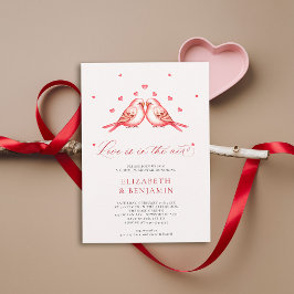Valentine Love birds Hearts par Möhippa Inbjudningar