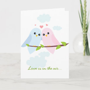 Valentine Love birds Helgkort