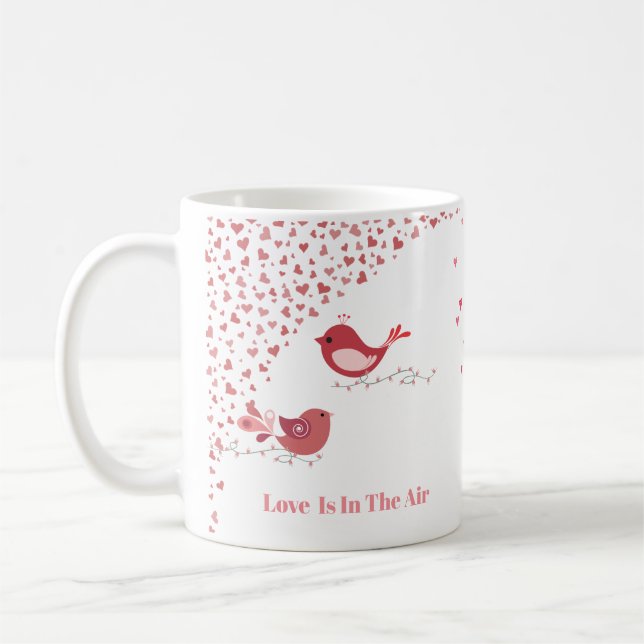 Valentine Love birds Kaffemugg (Vänster)