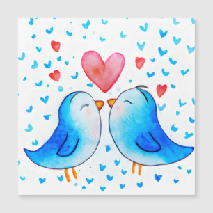 Valentine Love birds Magnetic Card