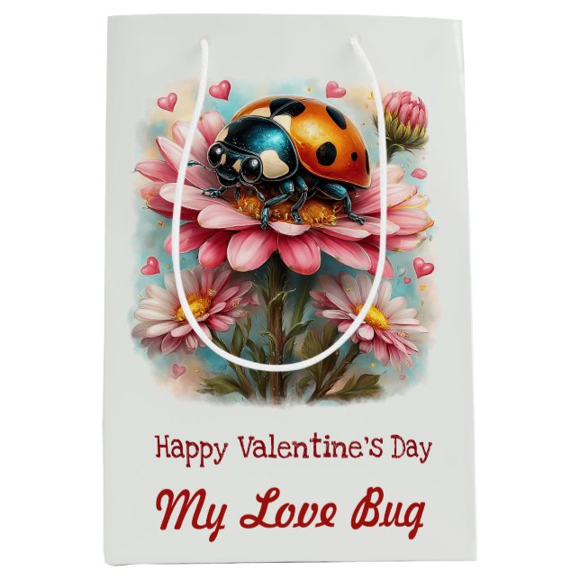 Valentine Love Bug på Blommig Ros (Framsidan)