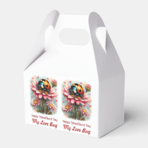Valentine Love Bug på Blommig Ros Presentaskar