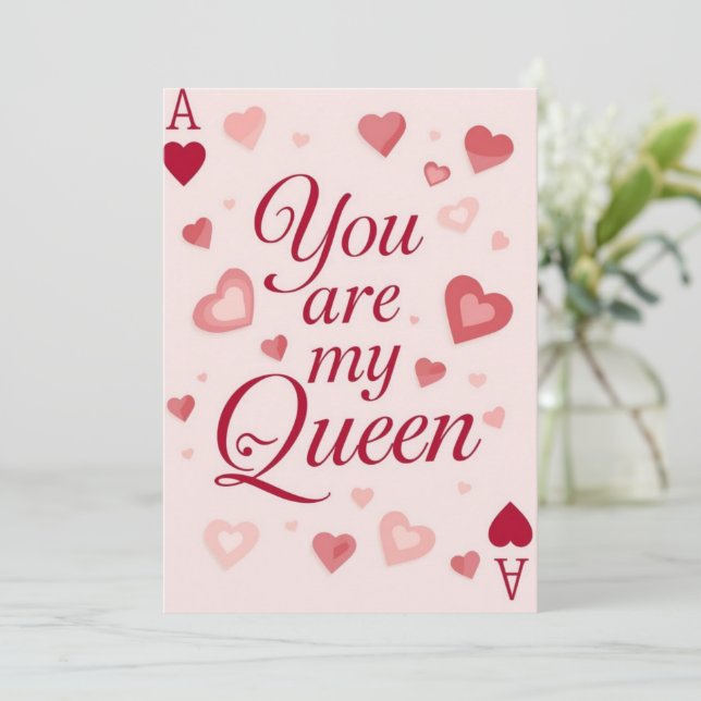 Valentine Love Card | Romantic for Him & Her Tack Kort (Stående Fram)